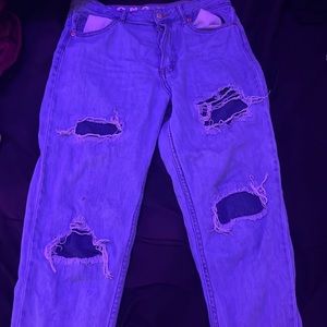 Mom jeans , cute baggy not to tight light blue high rise